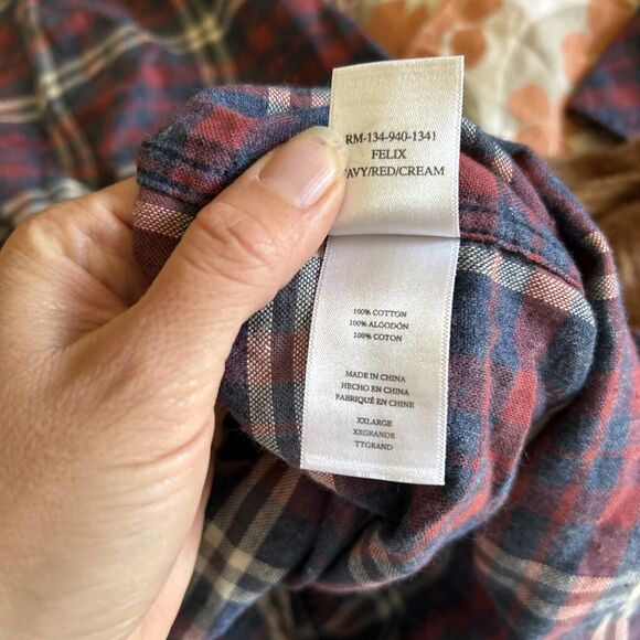 $128 Rails Mens Shirt XXL Felix Plaid Long Sleeve Button Down Cotton NEW - Picture 9 of 9